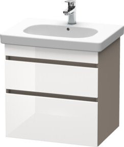 Duravit Waschtischunterschrank DuraStyle in Weiß Hochglanz, wandhängend, B: 60 cm, T: 45,3 cm, H: 61 cm - Bild 1