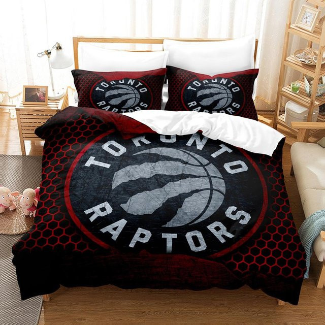 Flylo Basketball Bettwäscheset mit Bettbezug und Kissenbezug für Teenager, Rot, B/H: 180 x 210 cm - Bild 1
