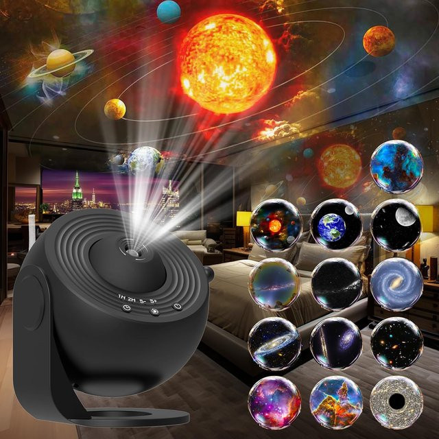 Visason Galaxy Projektor Nachtlicht mit 360 Grad Rotation und HD-Sternenprojektion für dein Zimmer - Bild 1