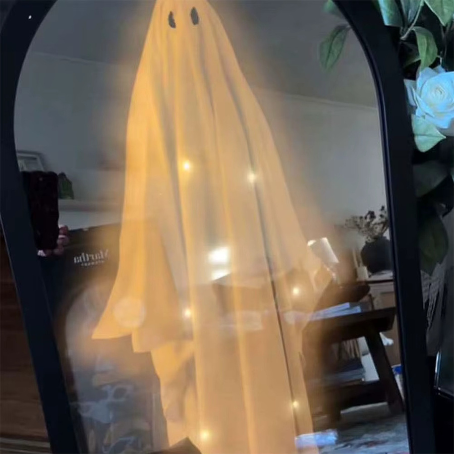 APWIKOGER Halloween-Geisterspiegel mit LED-Nachtlicht in Weiß, B/H: 35 x 20 cm und 50 x 24 cm - Bild 5