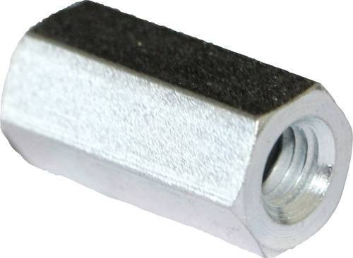 PB Fastener Abstandsbolzen S55530X05 aus verzinktem Stahl, Farbe Silber, M3 x 5 mm, 10 Stück - Bild 1