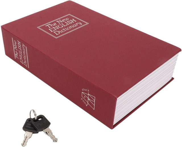 Dekorative Buchsafe von OutsideWorld aus Edelstahl und ABS-Material in Rot mit Soft-Touch-Oberfläche - Bild 1
