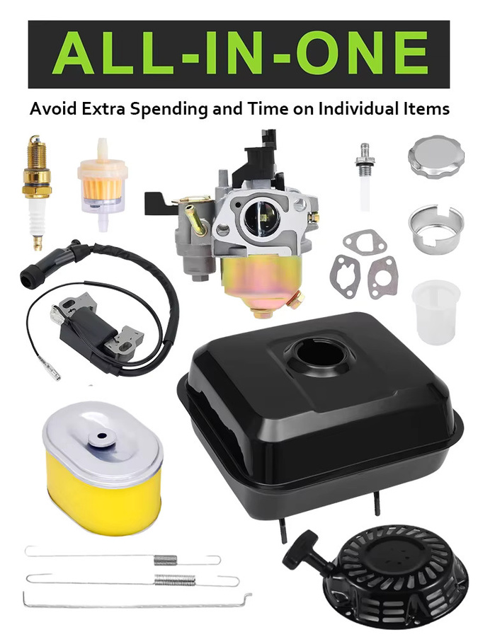 Honda All-in-One Gas-Kraftstofftank-Set in Schwarz mit Vergaser, Luft- und Kraftstofffilter sowie Starter-Baugruppe für GX160 GX200 Predator 212 cc - Bild 7
