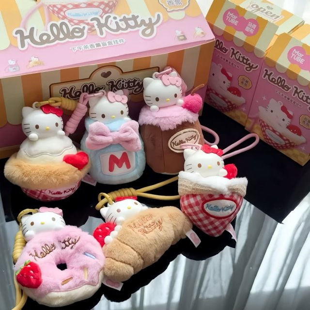 Toptoy Sanrio Hello Kitty Nachmittagstee Aromatherapie Blindbox, Plüschpuppe, Schlüsselanhänger - Bild 1