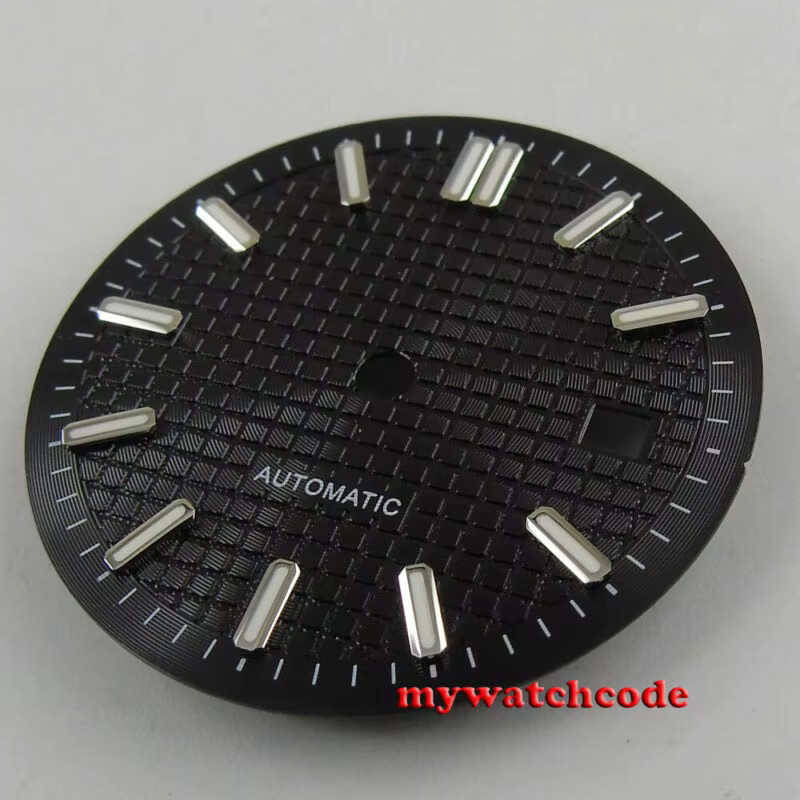 Zifferblatt, 31 mm, schwarz, Gittermuster, passend für ETA 2824 2836 2813 8215 821a 8205 - Bild 1