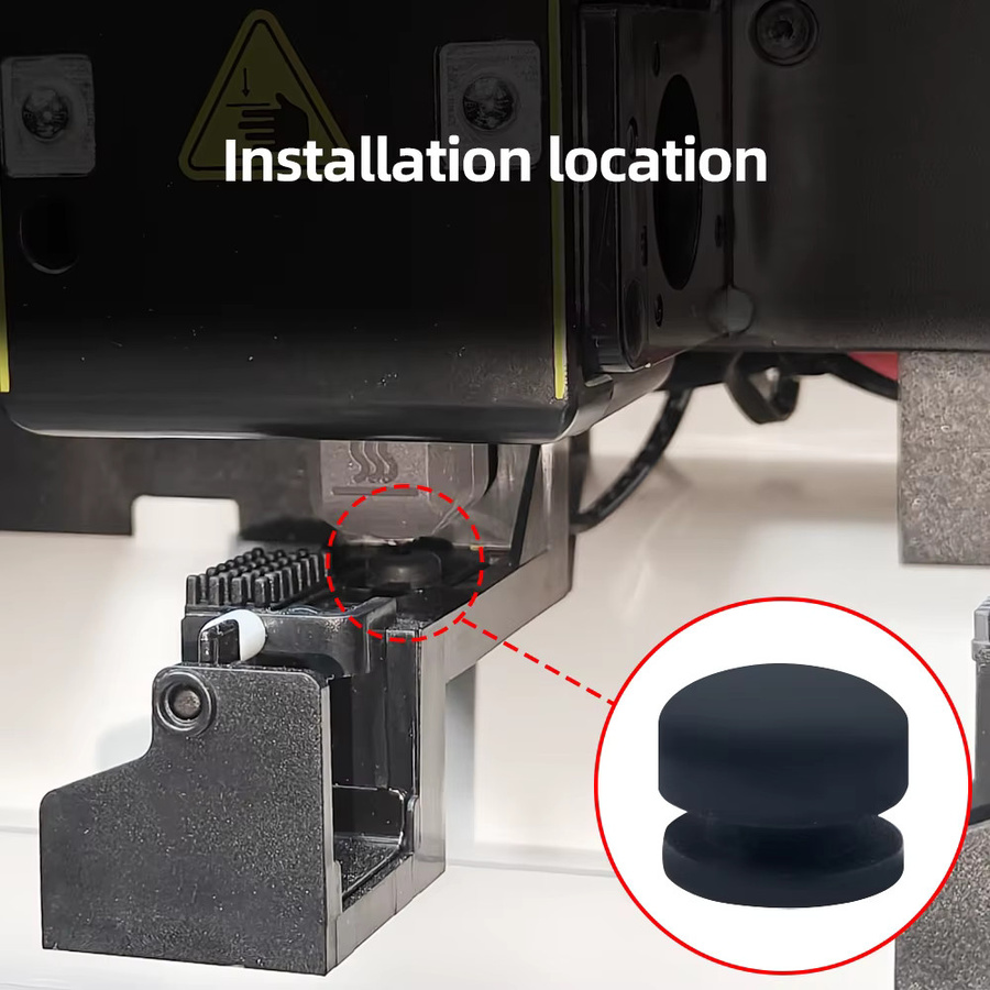 Snapmaker Silikon-Düsenbürste mit Parkpad für 3D-Drucker, 4er-Set, Schwarz - Bild 2