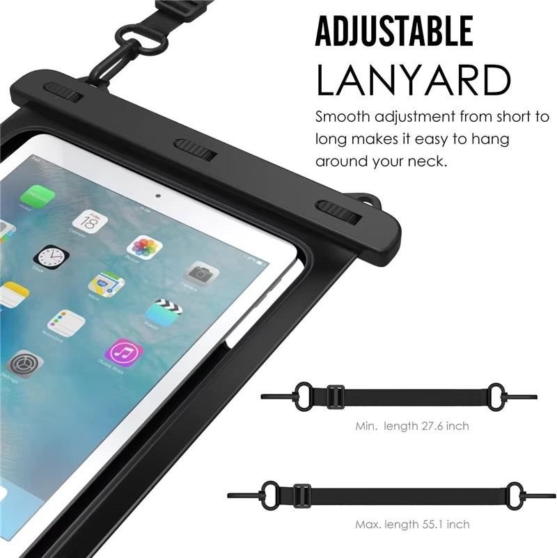 Wasserdichte Tablet-Tasche von OLPAY für iPad Mini, iPad Air und iPad Pro in Blau oder Schwarz - Bild 2