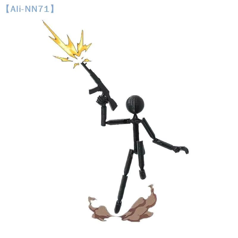 JETTING Stickman Action Figure Mehrgelenkiger Roboter aus 3D-Druck in Weiß - Bild 1