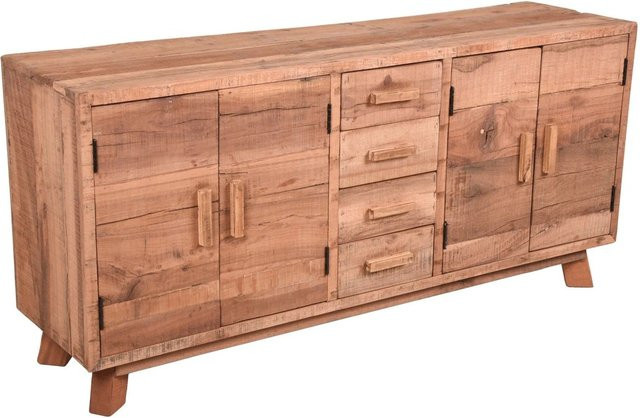 DELUKE Kommode KNUT aus Teak Natur in Braun, Sideboard für Schlafzimmer, B/T/H: 71 x 40 x 150 cm - Bild 1