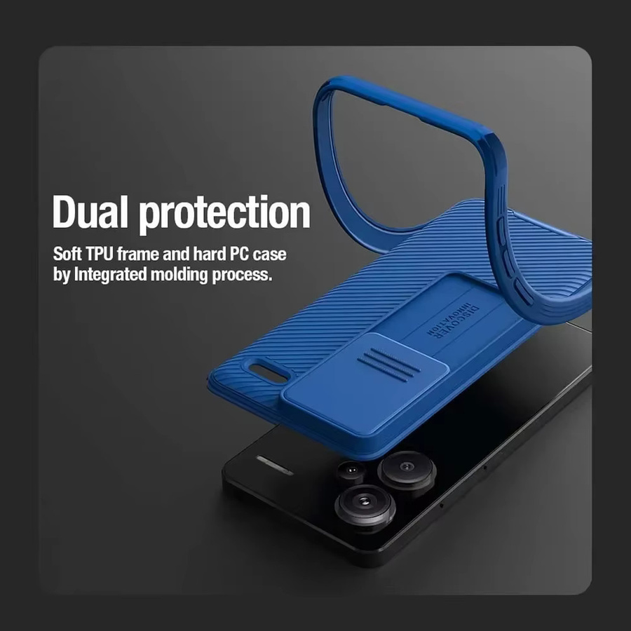 Nillkin Schutzhülle für Xiaomi Redmi Note 13 Pro Plus 5G und Redmi Note 13 Pro 5G mit Slide Kameraschutz in Schwarz - Bild 2
