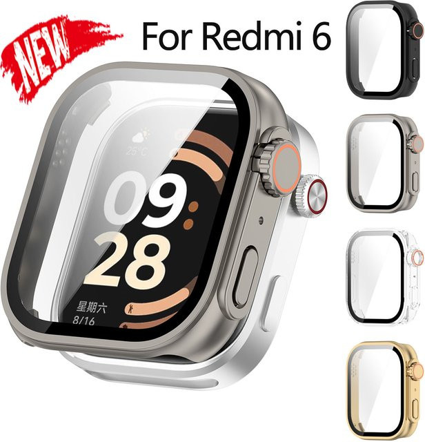 Xiaomi Hülle und Glas für Redmi Watch 6, Schwarz - Bild 1