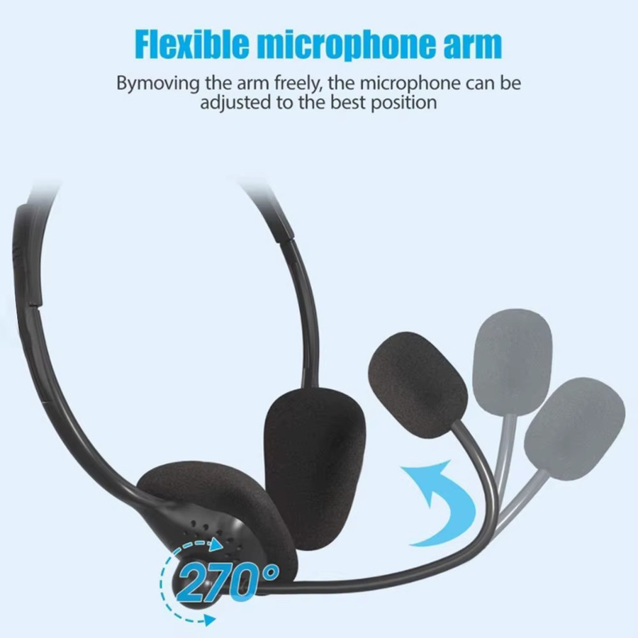 Ockcic Gaming Headset mit Geräuschunterdrückung und USB-C Anschluss in Schwarz - Bild 3