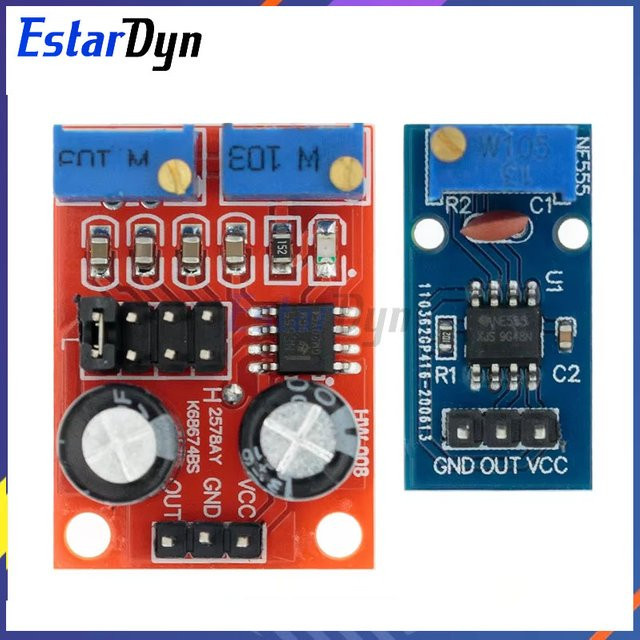 Estardyn NE555 Modul für Pulsfrequenz und Tastverhältnis, Rechteckwellen-Signalgenerator 10kHz - 200kHz, Blau - Bild 1