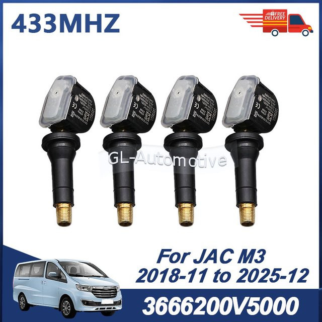 GANGLE TPMS Reifendrucksensor für JAC M3 2018-2025 und S2 2017-2020, 433MHz, Schwarz - Bild 1