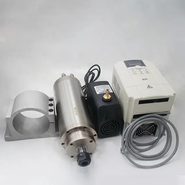 LYBGACNC CNC-Frässpindelmotor-Kit mit VFD und Wasserpumpe für DIY-Fräs- und Graviermaschinen, Farbe: Silber - Bild 1