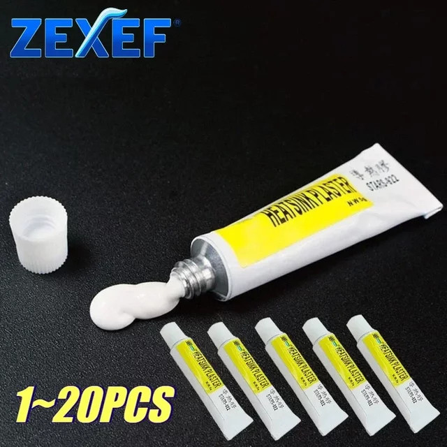 ZEXEF Wärmeleitpaste schwarzer Silikonkleber mit Klebeapplikator für VGA, RAM, LED und IC - Bild 1