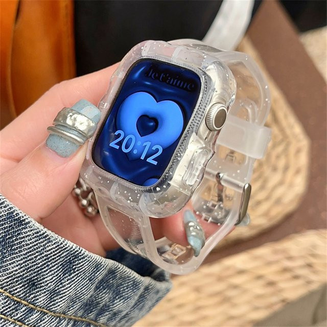 JBAILI Uhrenarmband Silikon, Transparent, Damen - Bild 1