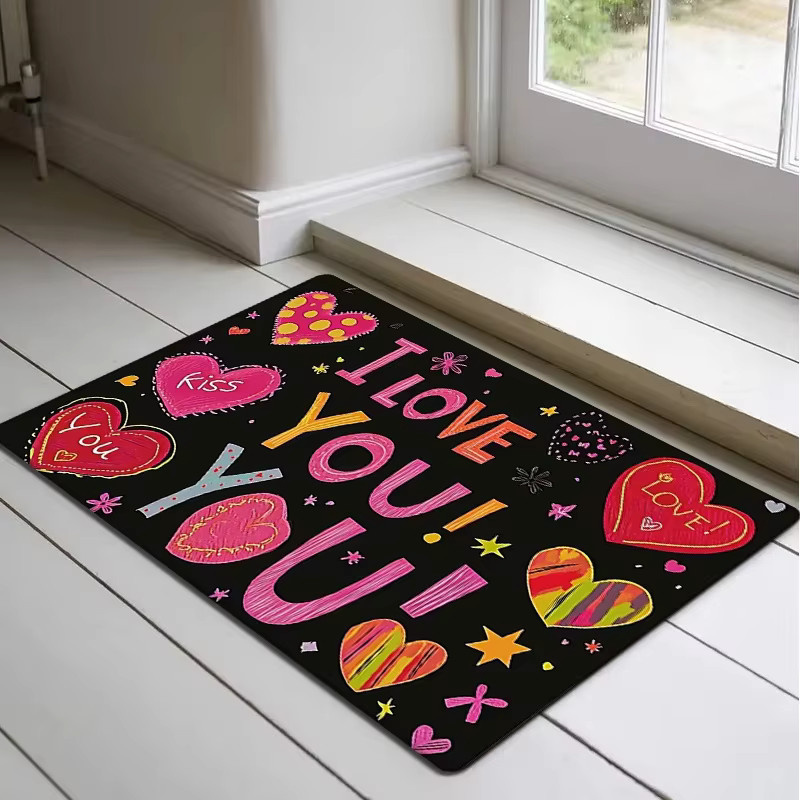 VIKAMA Fußmatte mit romantischem Slogan, mehrfarbig, B/T: 60 x 40 cm - Bild 2