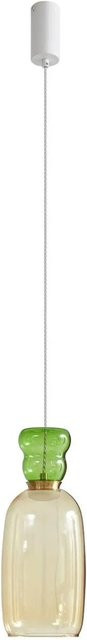 Lucande LED Pendelleuchte Fay 10020443 aus Glas in Gelb und Grün für Kinderzimmer, Küche und Wohnbereich - Bild 1