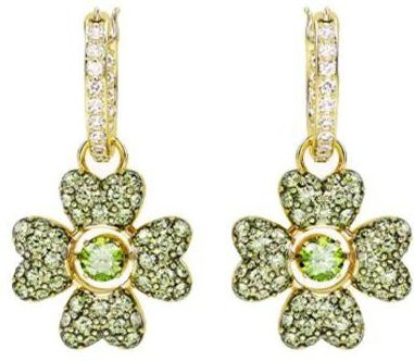 Swarovski Ohrringe, Vergoldet, Kristall, Grün, Damen - Bild 1