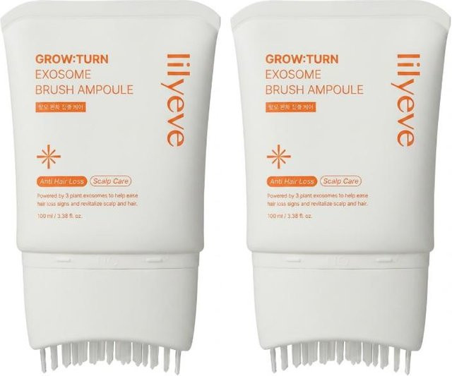 lilyeve Growturn Exosome Pinsel Ampulle Serum, 100 ml, mit Peptide, Koffein, Menthol - Bild 1