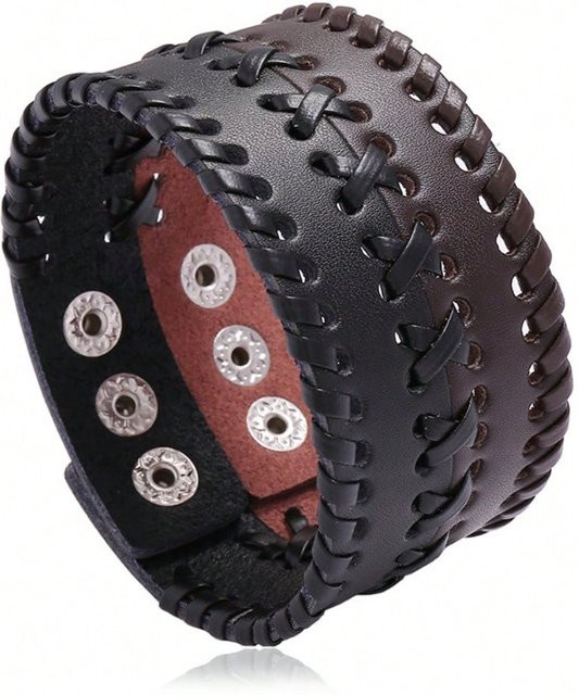 MTMA Armband, handgewebt, braun, PU, Unisex - Bild 1
