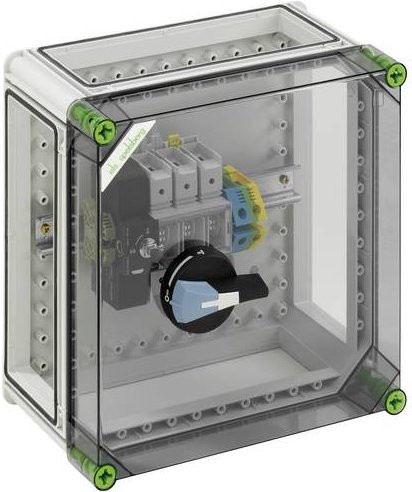 Spelsberg GTE 210 Lasttrennschalter mit Verteilergehäuse, transparent, B/H/T: 32,0 x 32,0 x 17,9 cm - Bild 1