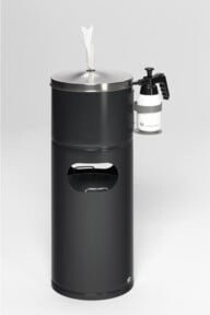 VAR Desinfektionsstation aus Edelstahl in Schwarz, Grau oder Silber - Bild 1