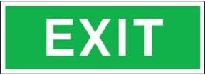 SafetyMarking Fluchtwegschild Folie Exit lang nachleuchtend grün B: 30,0 cm, H: 10,5 cm - Bild 1