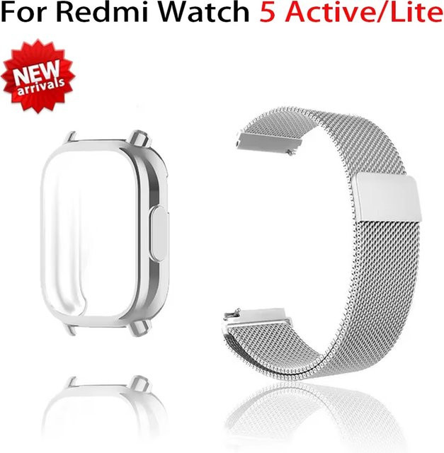 CAOWTAN Uhrenarmband Milanaise, Edelstahl, Unisex, für Redmi Watch 5 - Bild 1