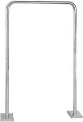 Rottner Briefkastenständer in Bügelform aus Edelstahl, Farbe: Silber, Höhe: 135,5 cm - Bild 1