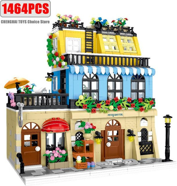 Linyi toy Stadtgebiet Gebäude, Bausteine, 1.489 Teile, ab 6 Jahren - Bild 1