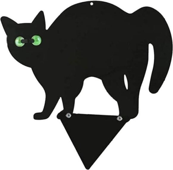 Dekorative Katzenstatue von Dongyah in Schwarz aus Metall für deinen Garten und Hof - Bild 1
