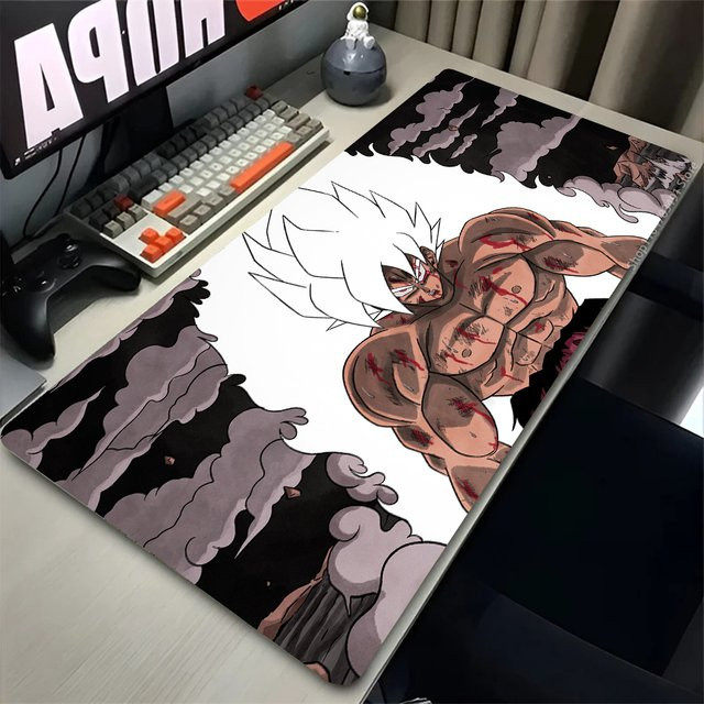 Bandai Gaming-Mauspad Dragon Ball Anime in Schwarz-Weiß als Schreibtischunterlage und Tastaturunterlage - Bild 1