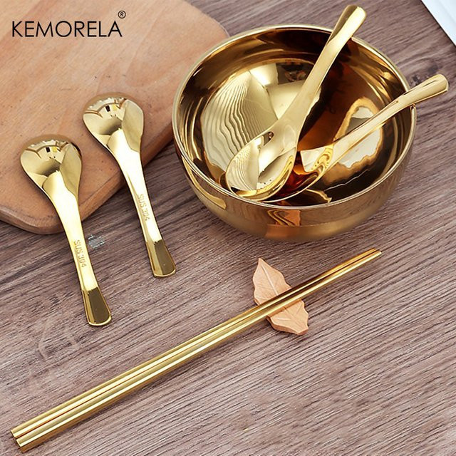 KEMORELA Edelstahlschale in Gold für Sushi, Dip und Vorspeisen, 300 ml und 600 ml - Bild 1