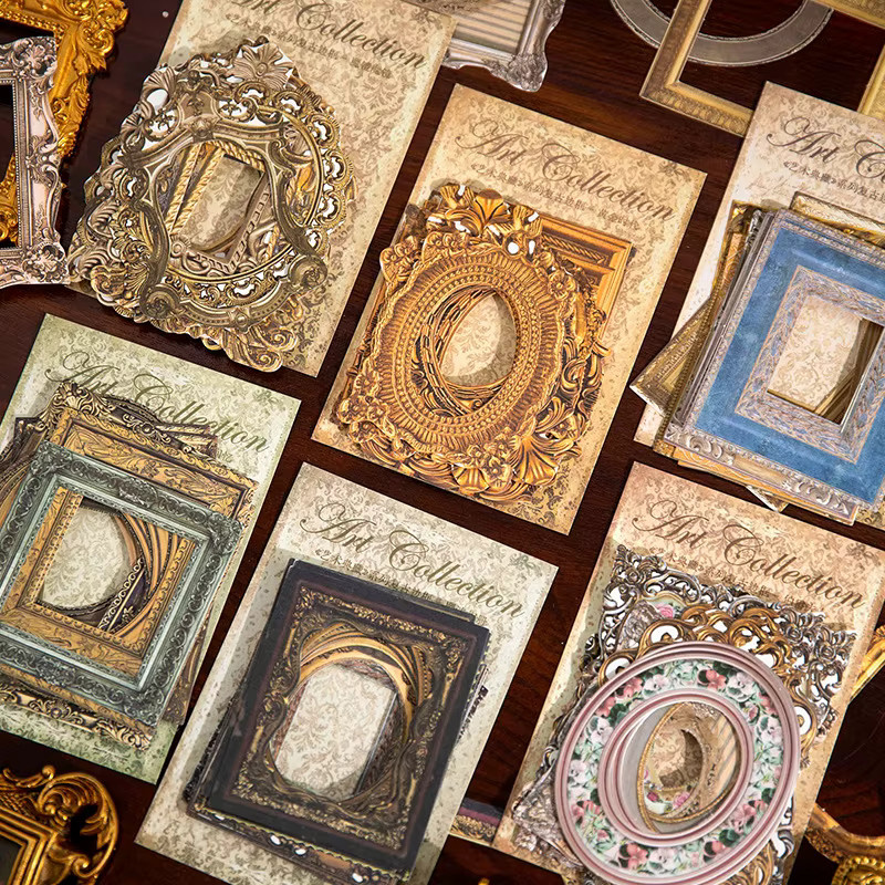 30-teiliges Vintage-Bastelpapier-Set in Braun mit hohlem Rand und mattem Finish für deine Papierhandwerk-Projekte - Bild 1