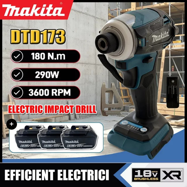 Makita DTD173 Bürstenloser Schlagschrauber für 18 V LXT Akkus mit 220 Nm Drehmoment - Bild 1