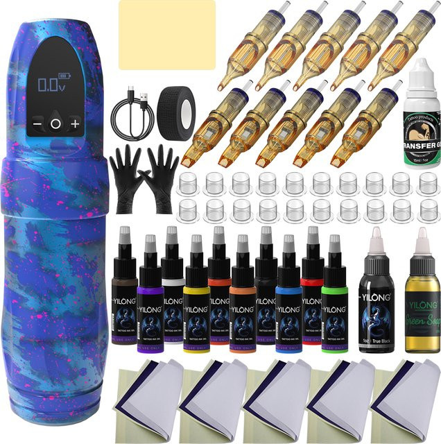 YILONG Tattoo Kit, Tattoo Maschine, Tattoo Stift, Batterie - Bild 1