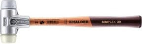 Halder Simplex Schonhammer aus Aluminium mit TPE-mid und Nylon in Grau/Weiß Ø 30 mm - Bild 1