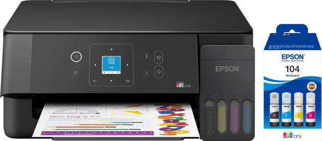 Epson EcoTank ET-2920 Inkjet-Multifunktionsdrucker mit Wi-Fi und zusätzlichem Tintenflaschen-Set - Bild 1