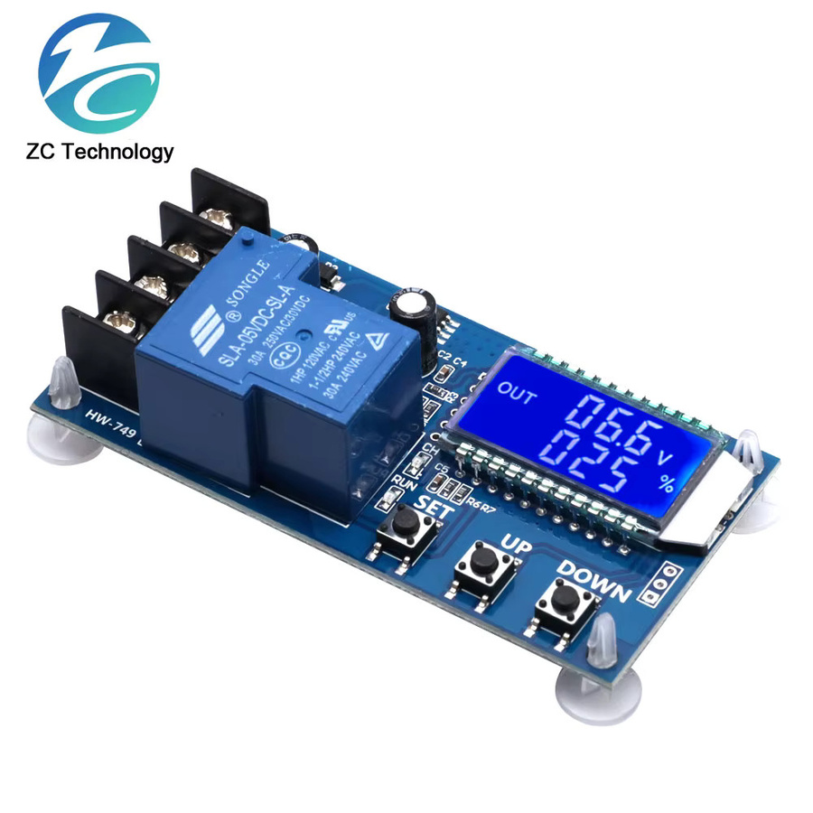 XY-L30A Batterieladeregler mit LCD-Display, DC 6-60V 30A Lademodul mit Zeitsteuerung und Schutzfunktion, Blau - Bild 2