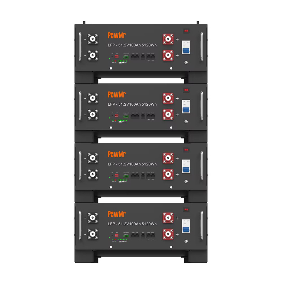 PowMr Rackmontierbare Batterie 100Ah 5KWH mit integriertem BMS und RS485/CAN Anschluss in Schwarz für Solarsysteme - Bild 6