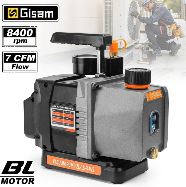 Makita Bürstenlose Kältemittel-Vakuumpumpe für Klimaanlagen mit 1/2 PS, 8400 U/min und 7 CFM, kompatibel mit Makita 18 V Akku - Bild 1