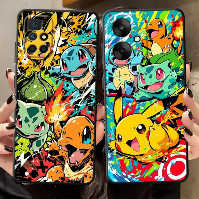 Handyhülle mit Cartoon Pokemon Design für Xiaomi Redmi A1 A2 A3 A4 A5 A9 10 12C 13C 14C K40 K80 Pro in Multicolour - Bild 1