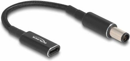 Delock USB-C auf DC Ladekabel mit 5,0 mm Barrel-Stecker in Schwarz, Länge: 0,15 m - Bild 1