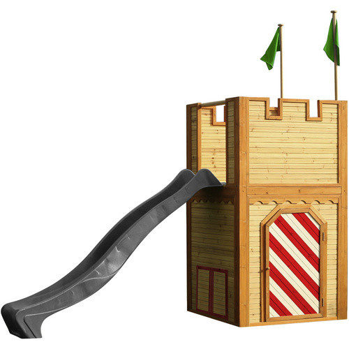 AXI Spielturm Arthur aus Holz in Braun-Rot mit grauer Rutsche, B/H/T: 319 x 195 x 110 cm - Bild 2