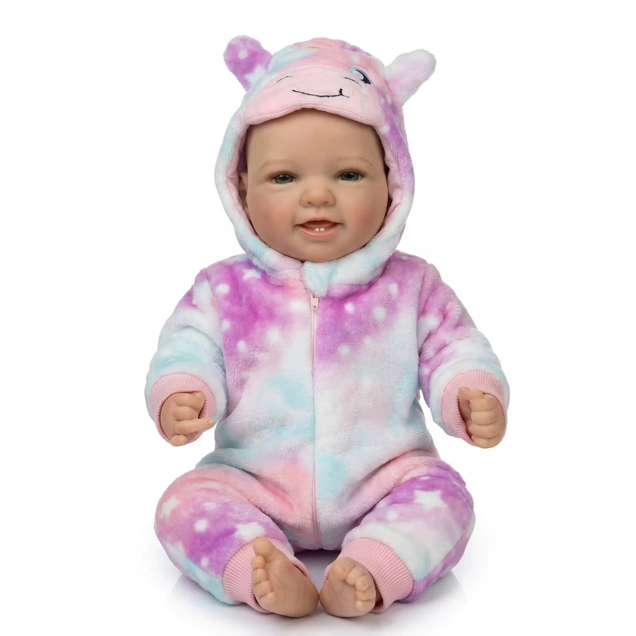 NPK Reborn-Babypuppe, 17-Zoll, Rosa / Pink, Plüsch / Textil - Bild 2