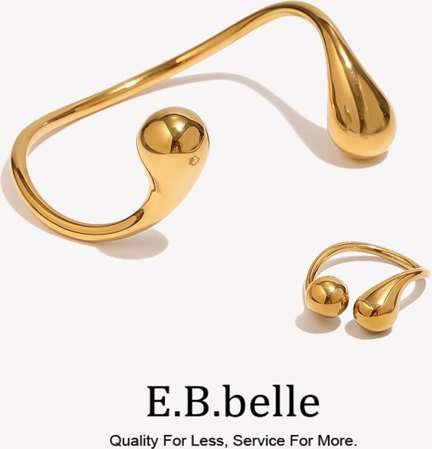 E. B. Belle Armband, Edelstahl, doppelter Tropfenkopf, Unisex - Bild 1