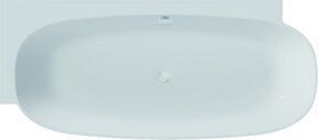 Hoesch Freistehende Badewanne Labrillante aus Mineralguss, Weiß, Oval, links, B: 180 cm, T: 80 cm - Bild 1