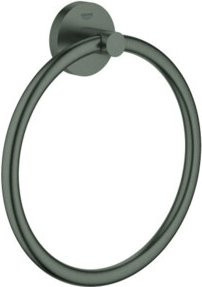 Grohe Handtuchring Essentials in Hard Graphite Gebürstet mit Schraubbefestigung - Bild 1